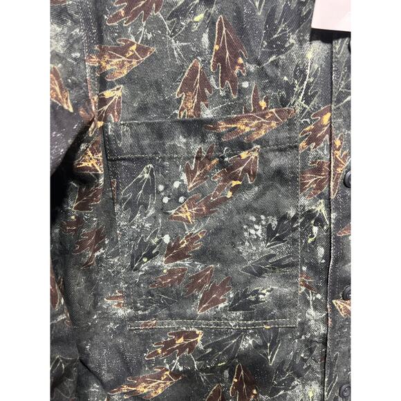 ZARA Mens Camouflage Outdoors Denimwear Button Down Long Sleeve Overshirt Size M - Picture 5 of 10